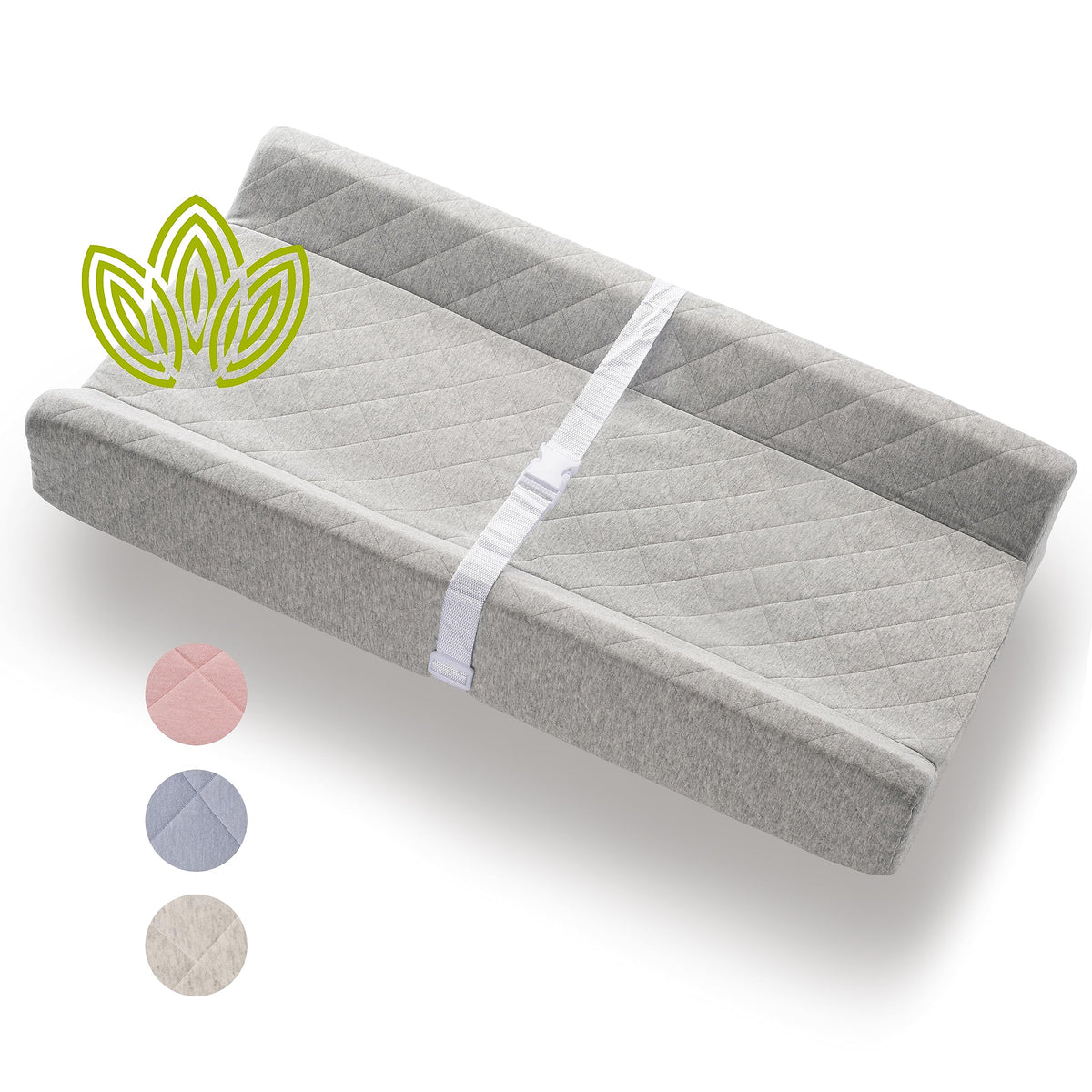 Modera soft cushioned pad for comfortable diaper changes.