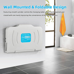 Two hooks by Modundry keep diaper bags off the floor for quick access.