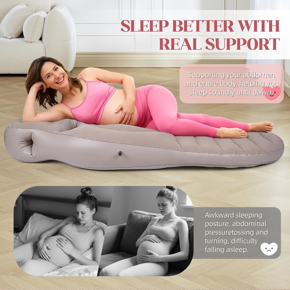 MOELUM head hole design supports neck alignment during prone sleep.