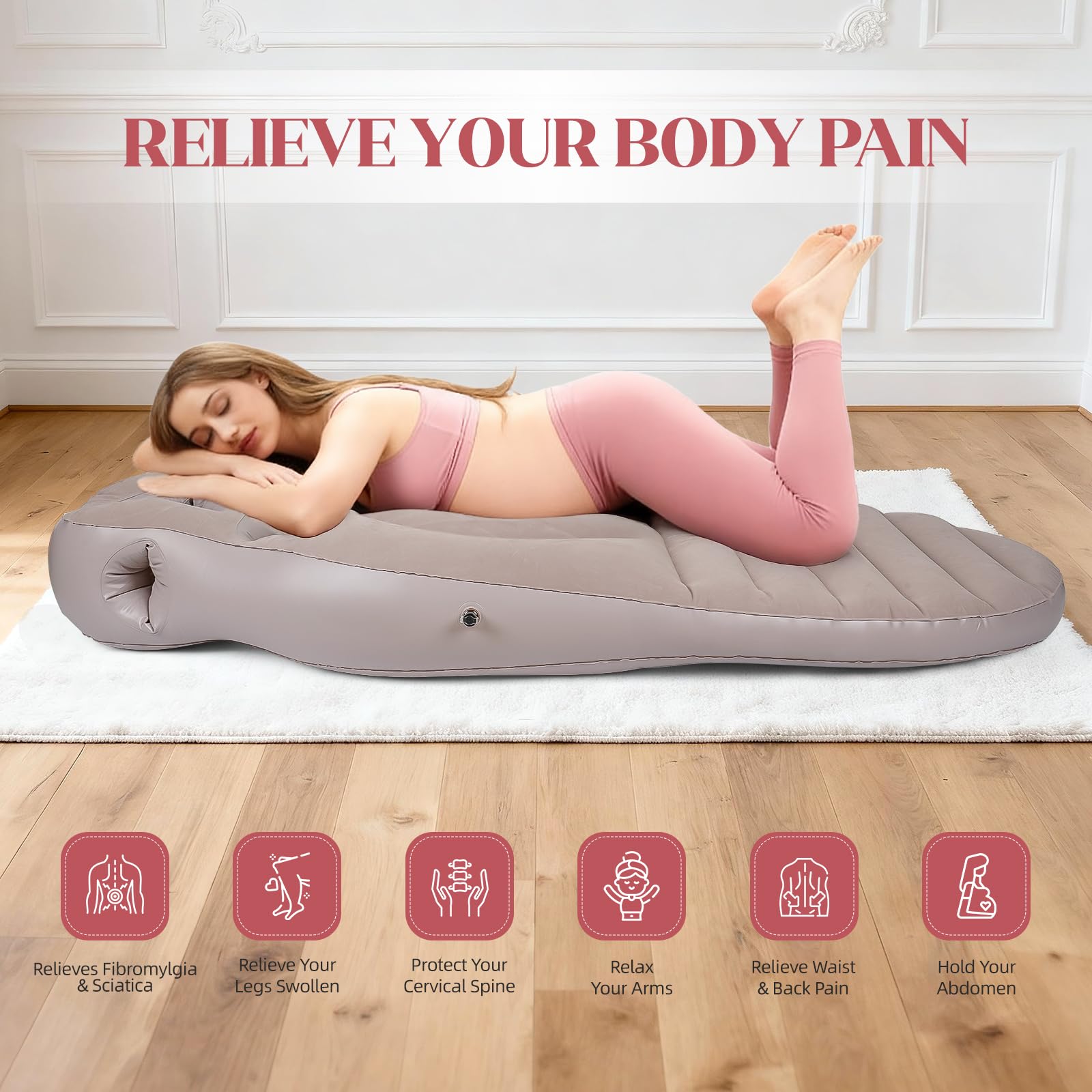 MOELUM spine and pelvis support helps align posture and reduce pressure.
