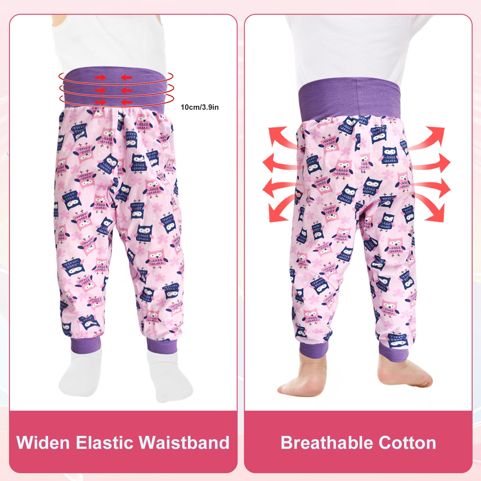 moemoe baby elastic waistband provides extra leak protection.