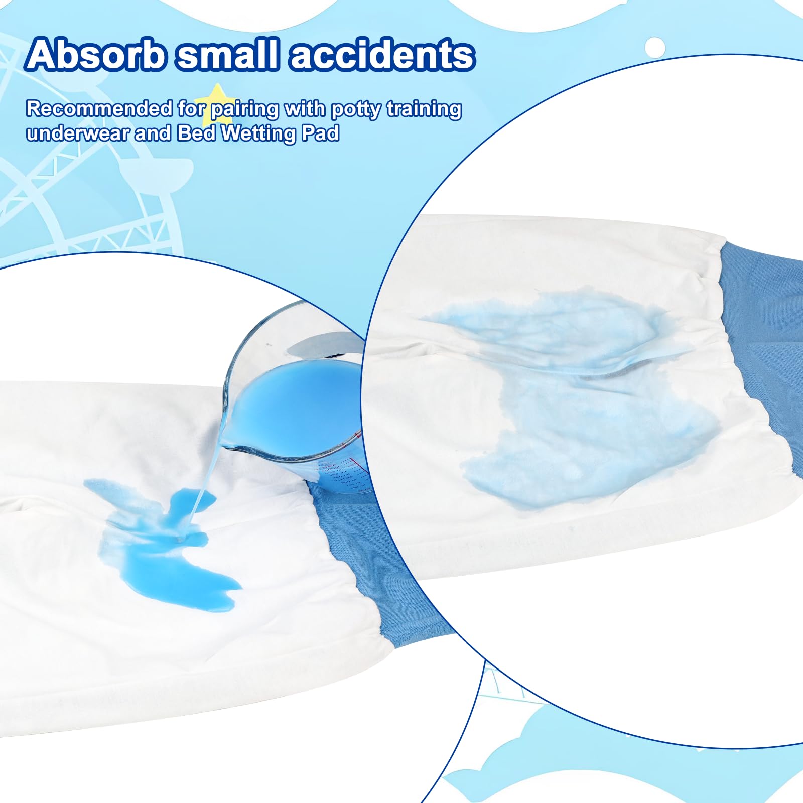 MOEMOE BABY high-waisted snug-fit potty pants support freedom of movement.