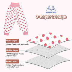 MOEMOE BABY nighttime diaper pants outer material with waterproof TPU layer.