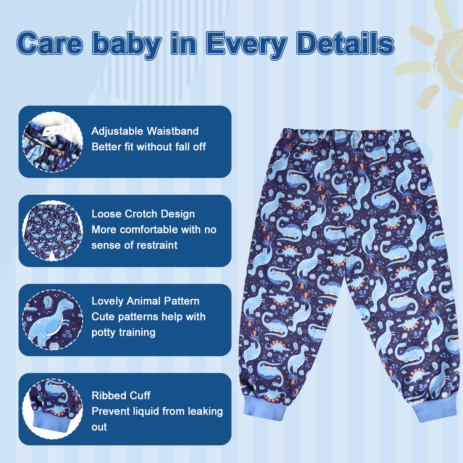 MOEMOE BABY night-time potty training use helps reduce leaks and promote better sleep