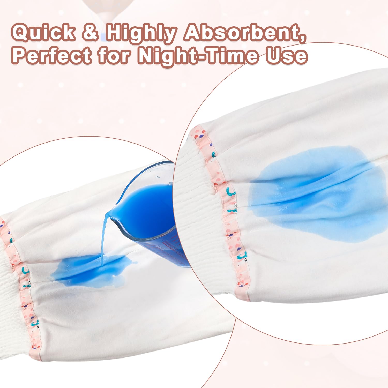 MOEMOE BABY potty training pants side view with snug high-waisted fit.
