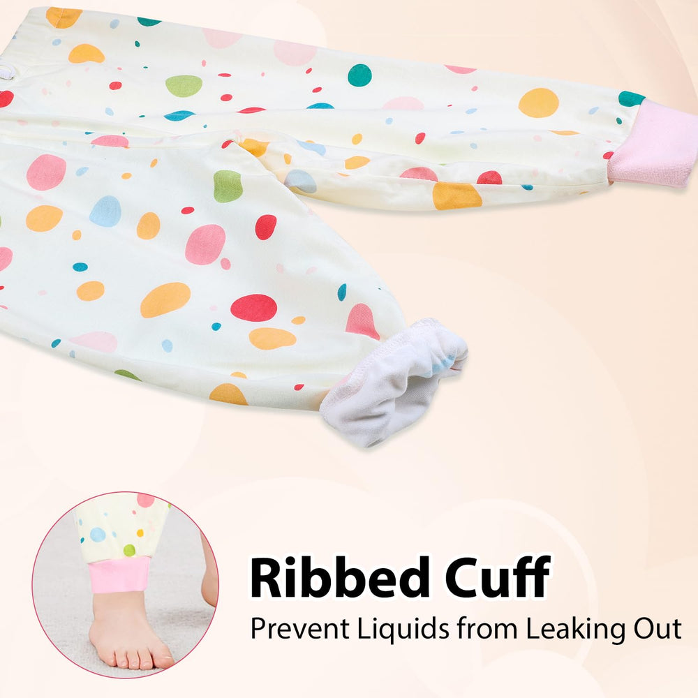 MOEMOE BABY ribbed cuffs provide secure fit and minimal leakage risk