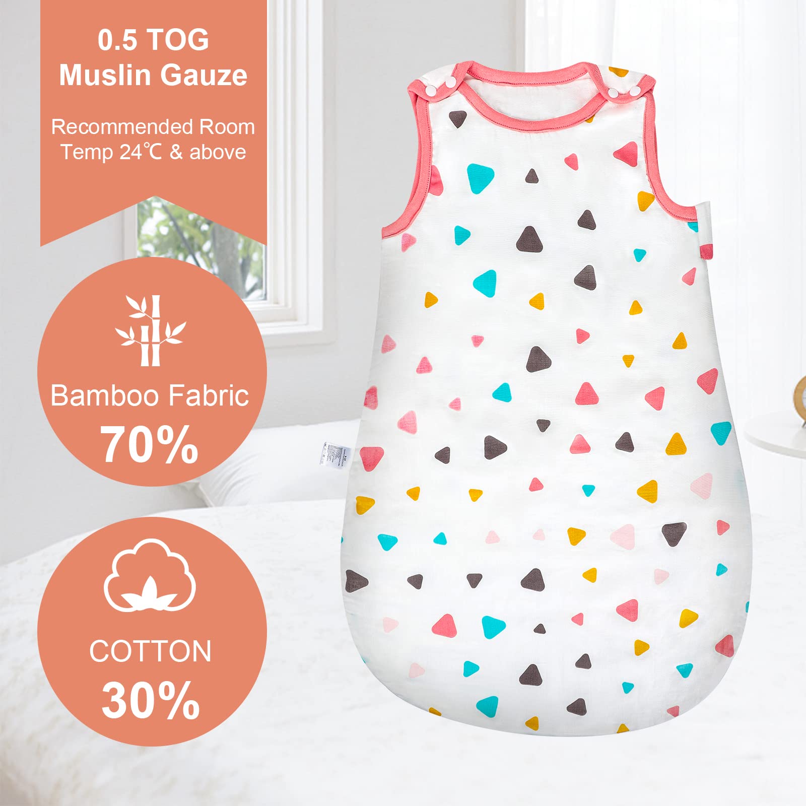 MOEMOE BABY shoulder-snap-closures offer easy on/off during dressing.