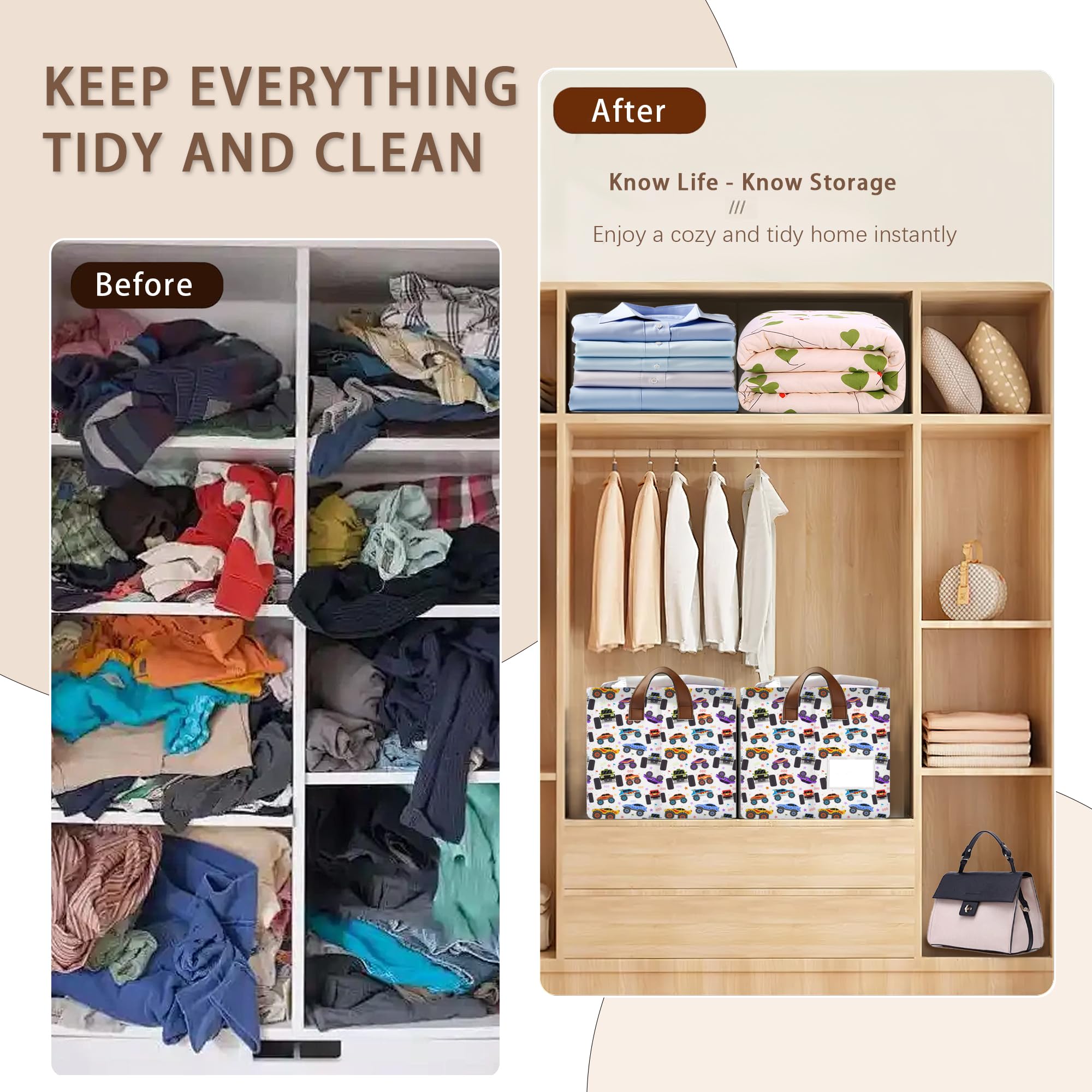 Mogifedc bedroom organizer basket ready to tidy books and toys.
