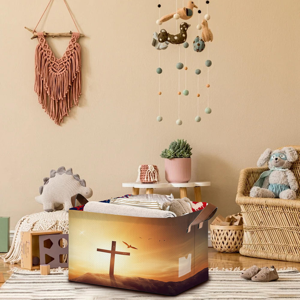 Mogifedc cross-pattern basket under-bed storage keeps essentials accessible.
