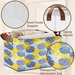 Mogifedc Chrysanthemum storage bin in bedroom organizing books and toys.