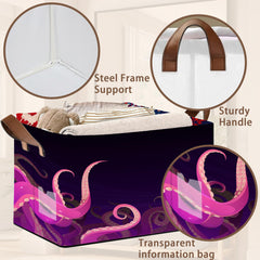 Mogifedc Ocean Life Storage Basket folded for compact storage.