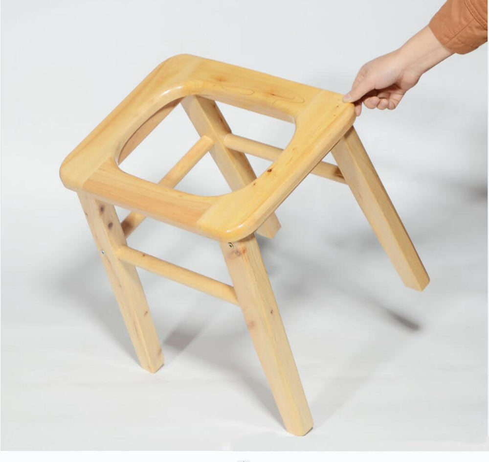 MOGUOBIN Wood Yoni Steaming Seat side view highlights ergonomic seating