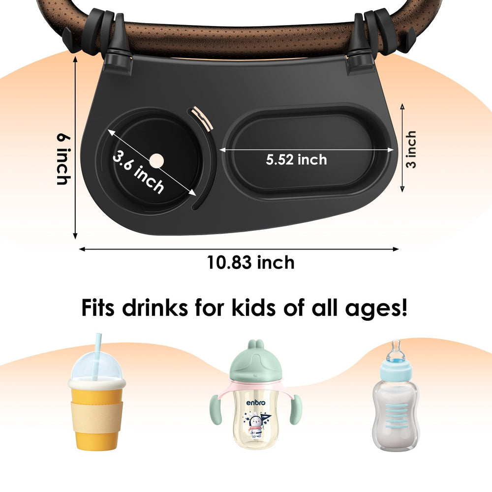 MOJELIM snack tray lid closed to prevent spills during travel