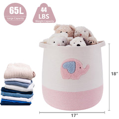 MOJOSCEND blush pink decor basket complements bedrooms while staying organized