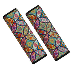 Mokiwala car seat belt pad close-up showing soft neoprene comfort
