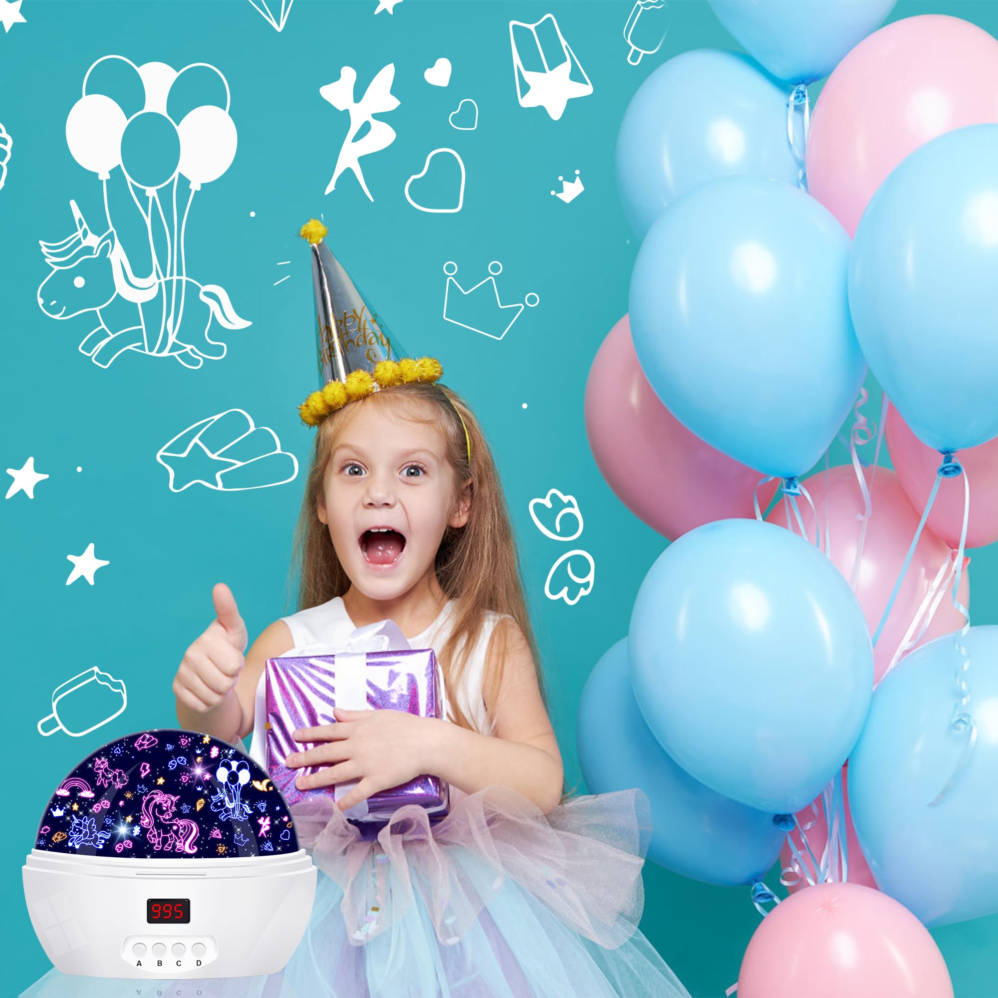 MOKOQI 360 rotation feature adds dynamic sky visuals for kids' imagination