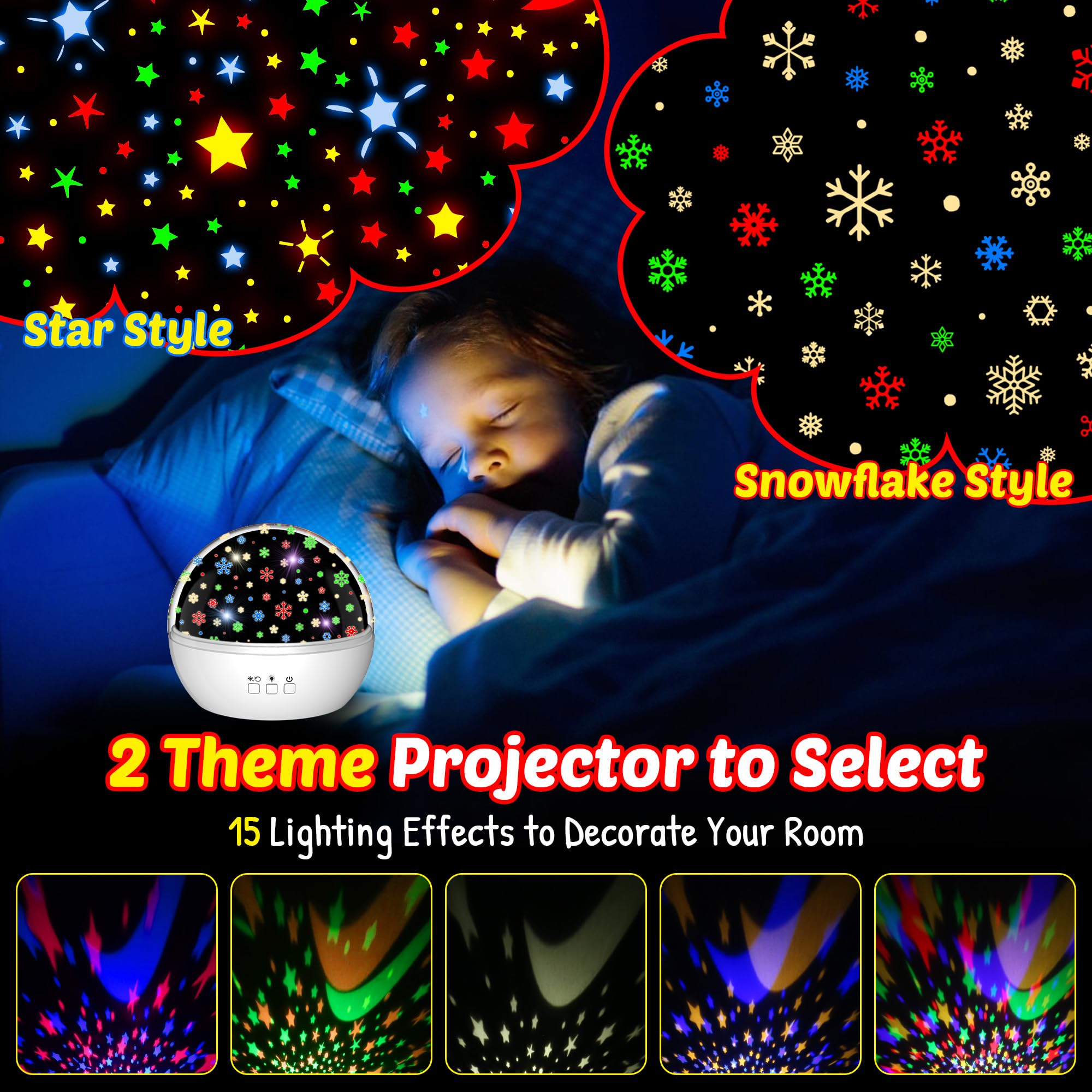 MOKOQI star projector paints a dreamy night sky for kids.