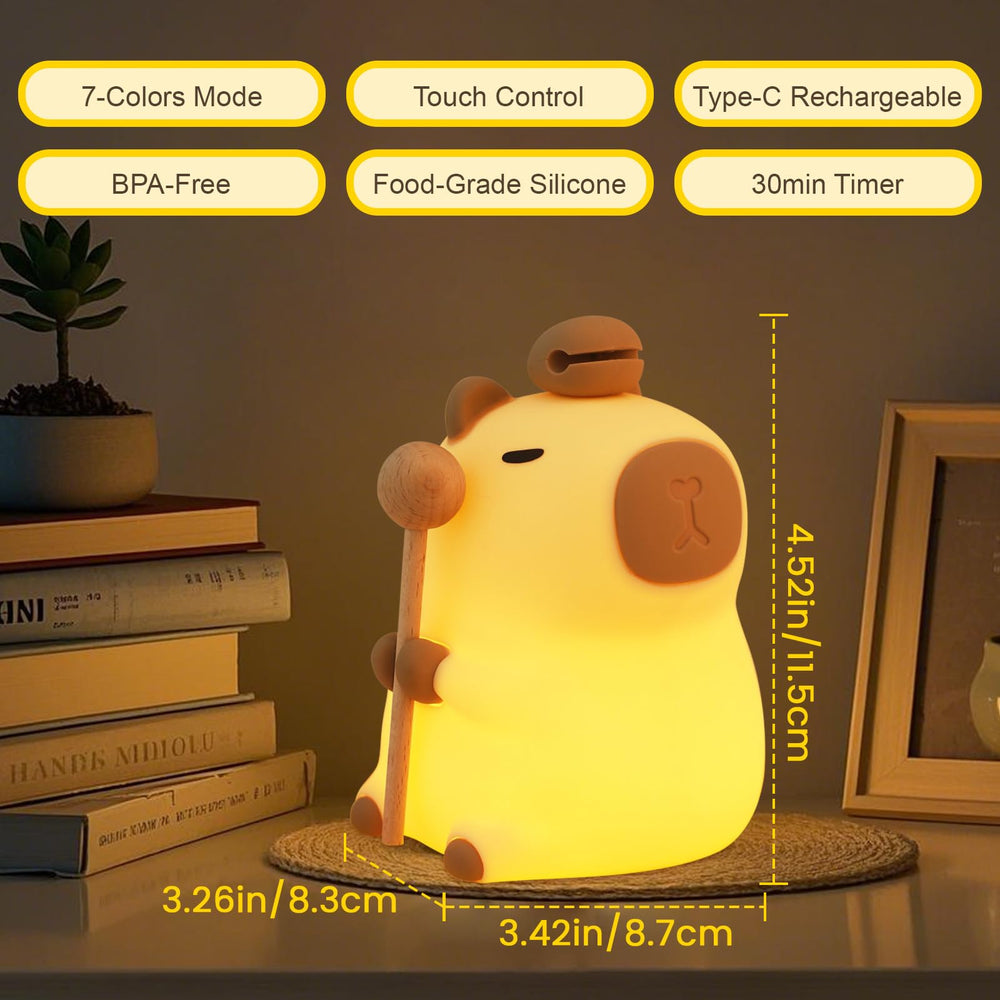 MOKYDUO Capybara Night Light creates calm room ambience