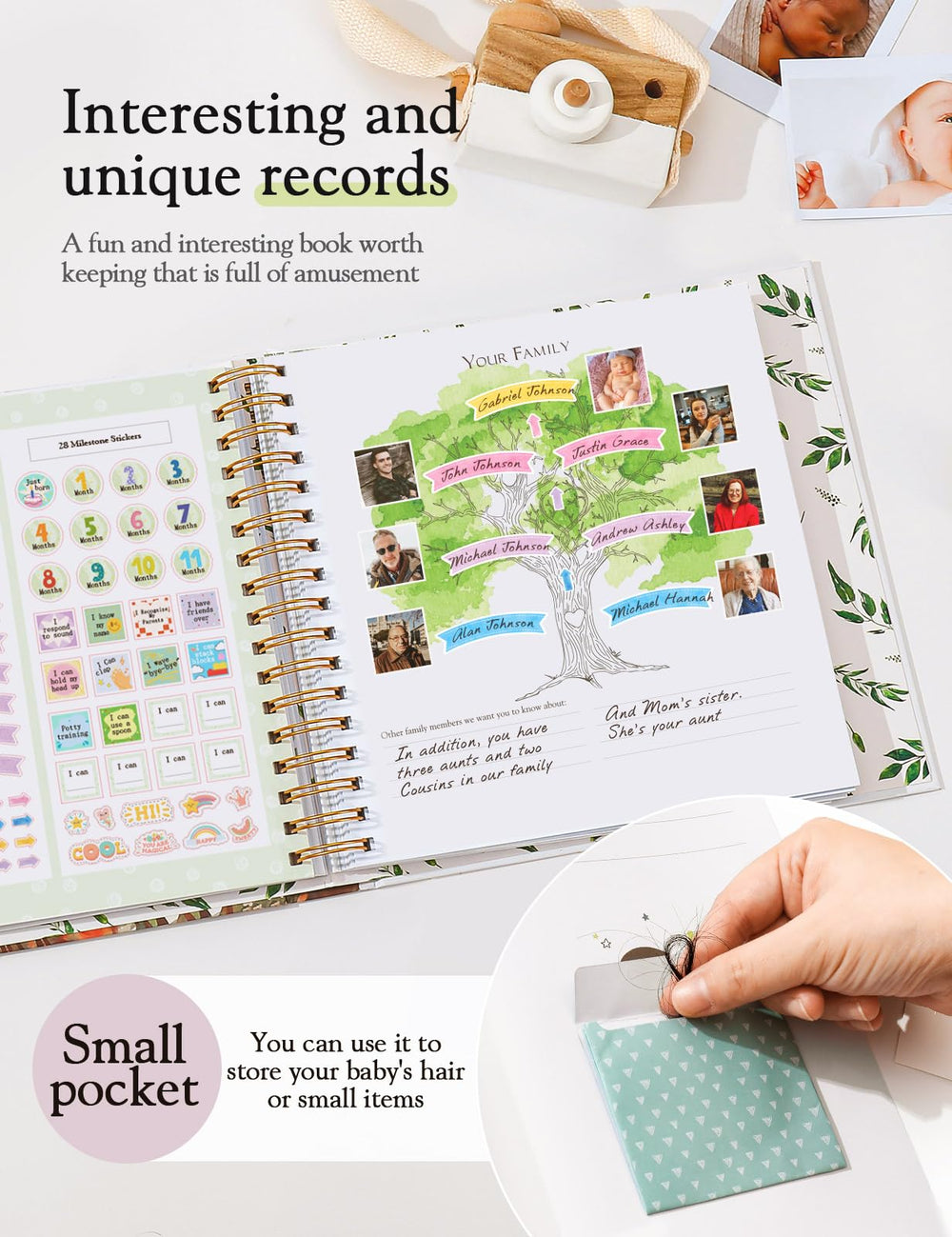 Molekaus baby book first week spreads capturing arrival moments