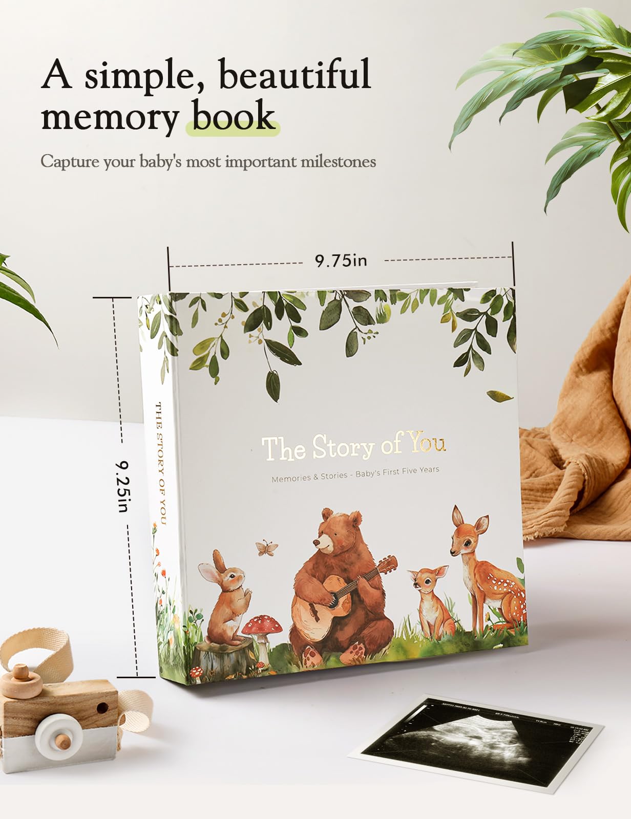 Molekaus baby book neutral design fits any family