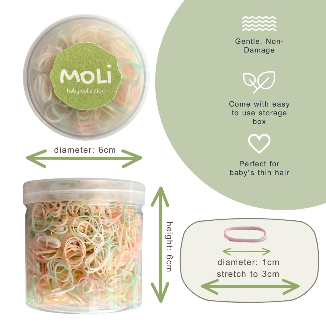 MoLi Baby Collection black hair ties packaging showing ample supply for busy families