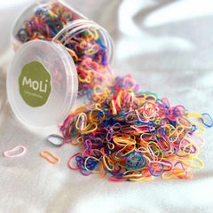 MoLi Baby Collection durable, stretchy elastics designed for repeated use.