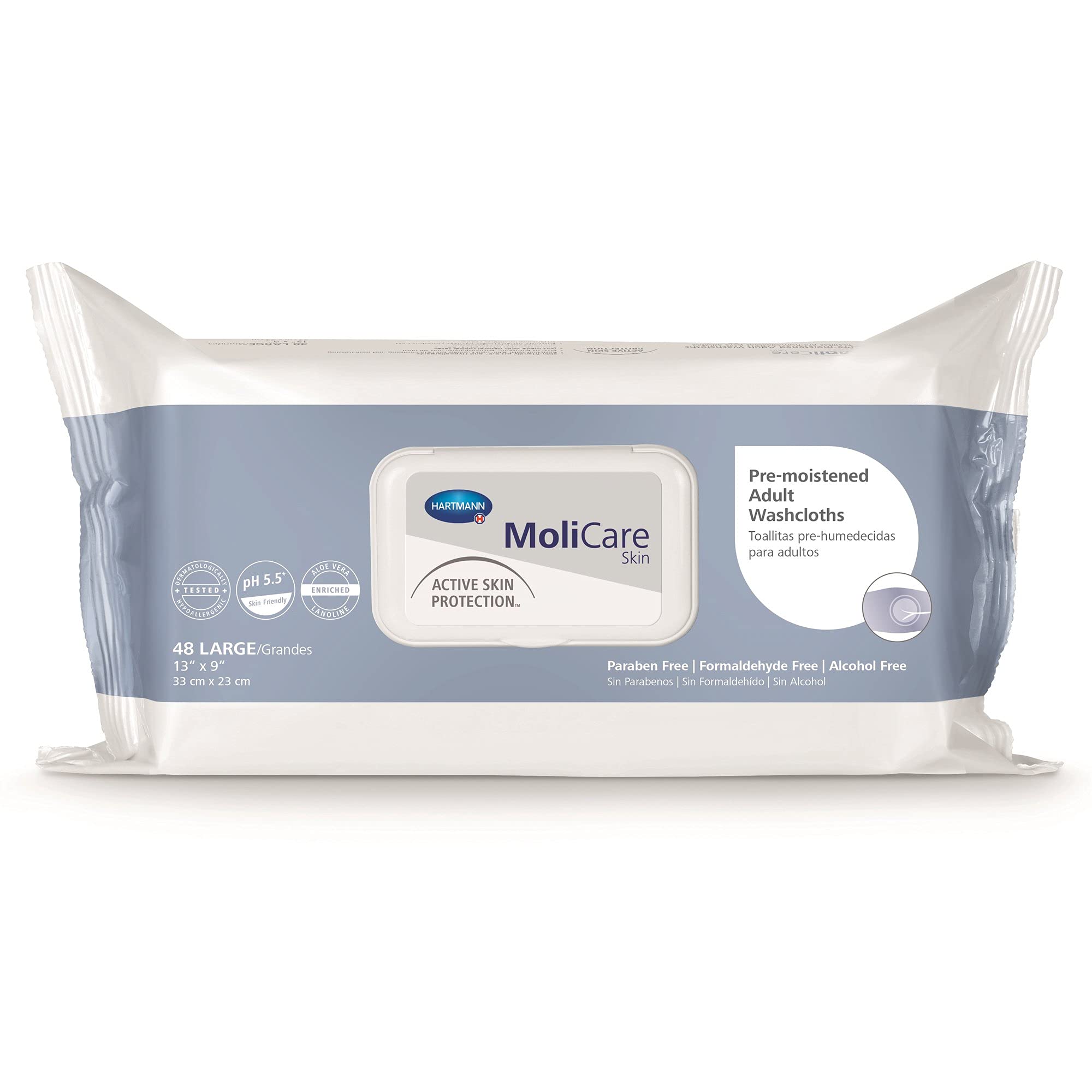 Hartmann MoliCare Skin Wipes pack opened for quick cleansing