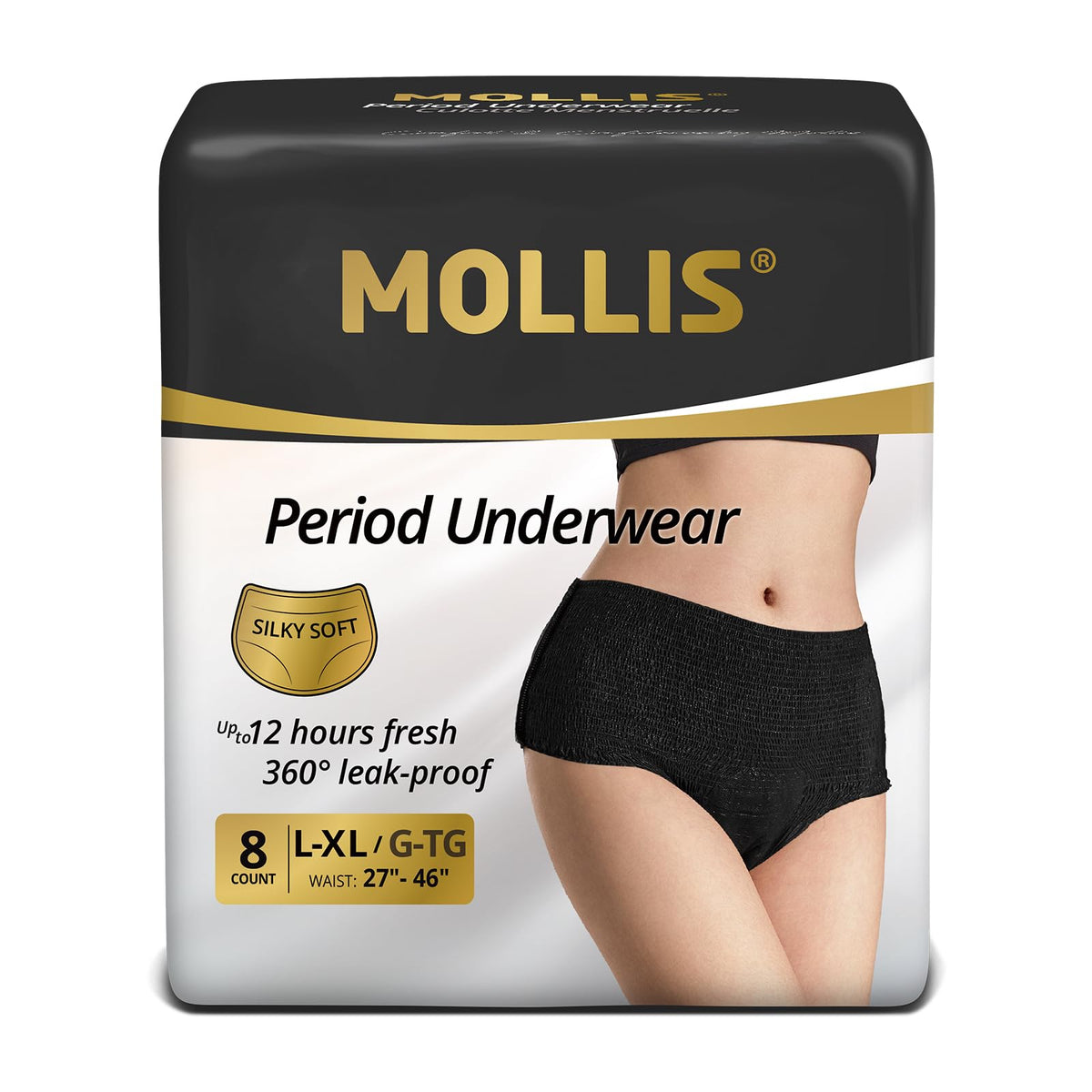 MOLLIS heavy-flow absorption undergarment for all-day protection