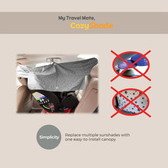 Soft cotton canopy by Mollycoddle offers breathable, comfortable coverage