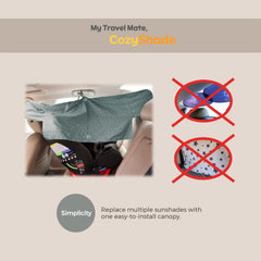 Mollycoddle cover installs easily and blocks sun while enabling airflow.