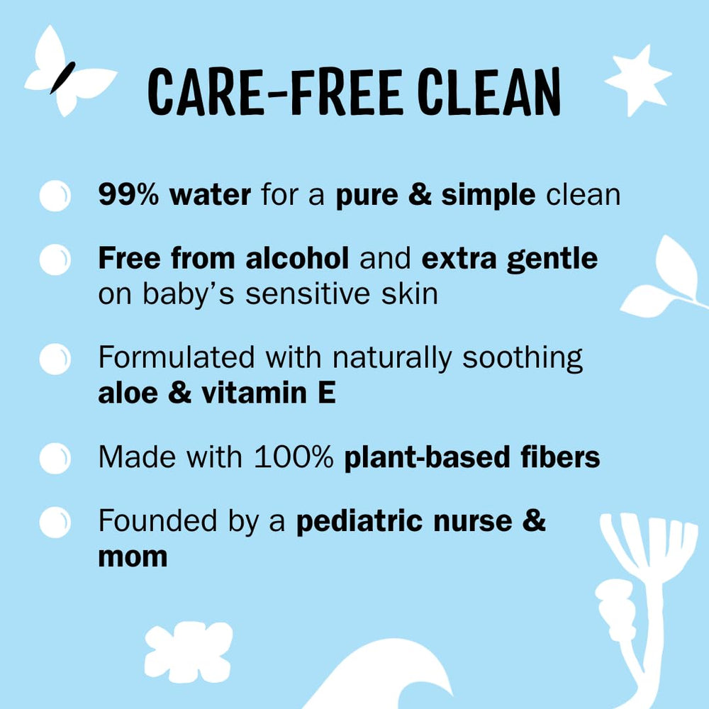Molly's Suds baby wipes with aloe and vitamin E soothe while cleaning.