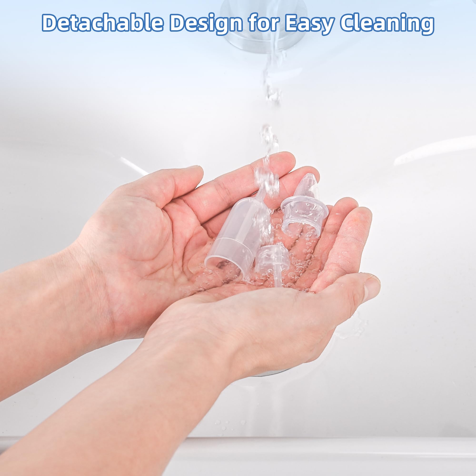 Molucky easy-clean mucus container simplifies post-use maintenance