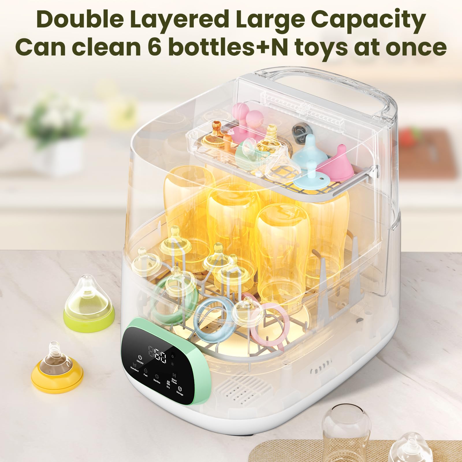MOLWAY drying and storage area designed to keep bottles aseptically stored.