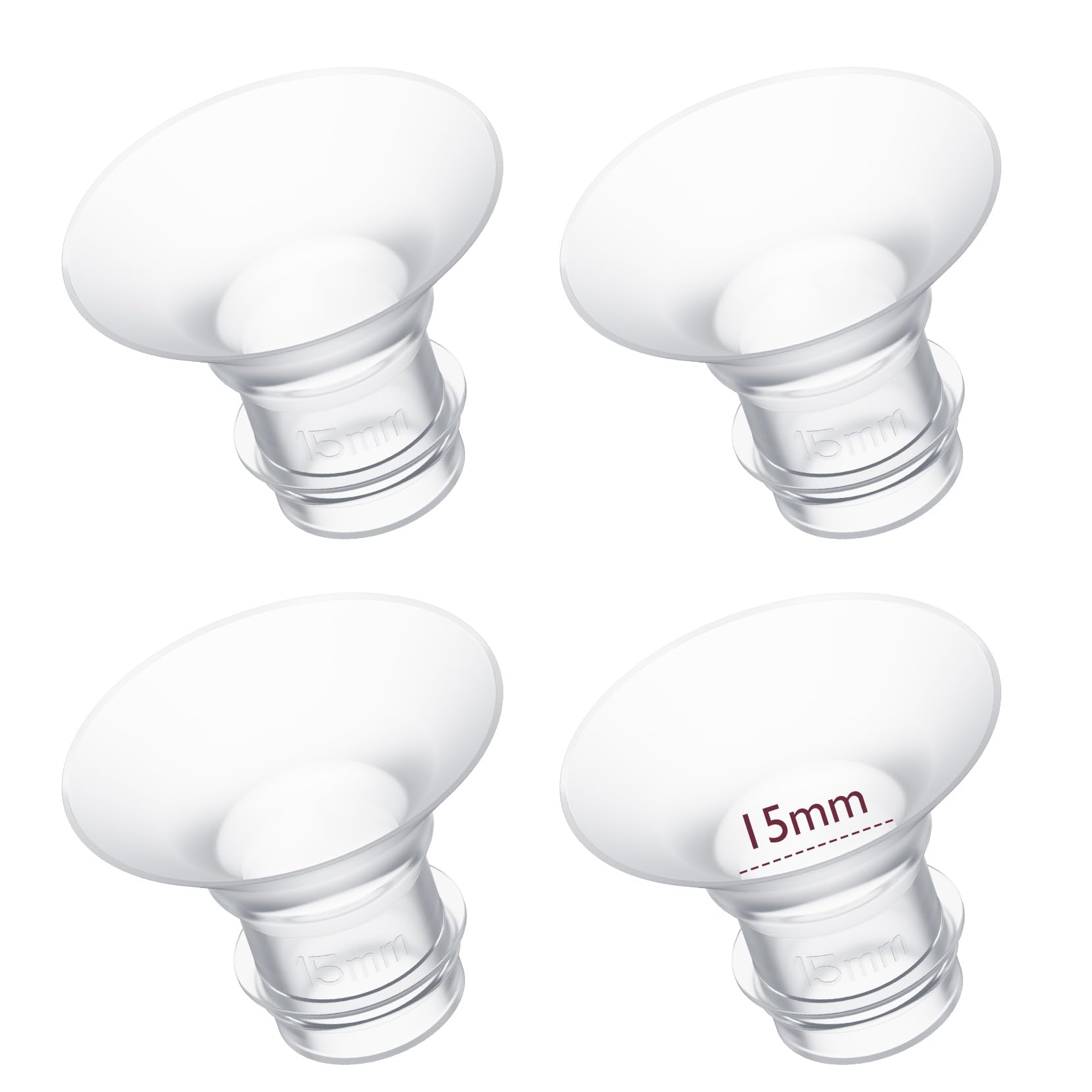 Momcozy 15mm flange insert demonstrates compatibility with 24mm flanges for versatile pumping