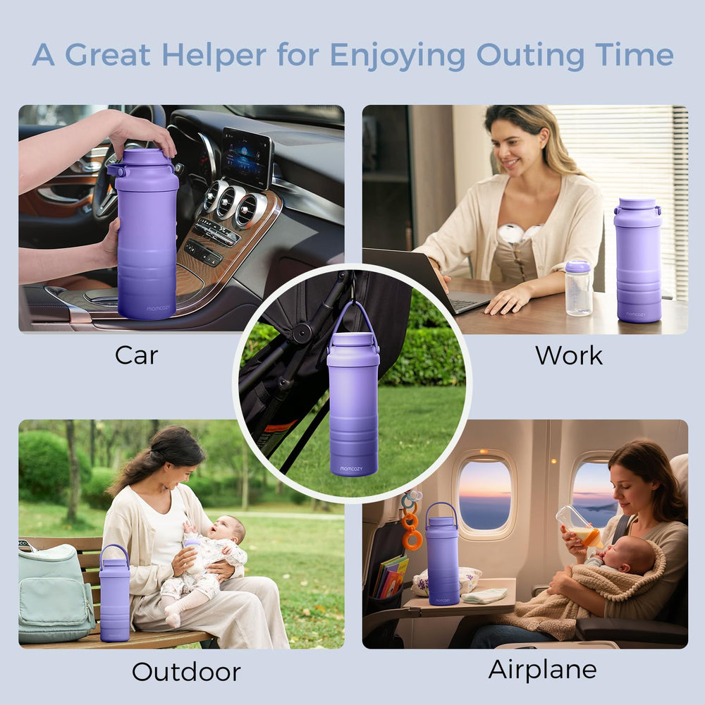 Replacement nipples available for continued on-the-go feeding with Momcozy.