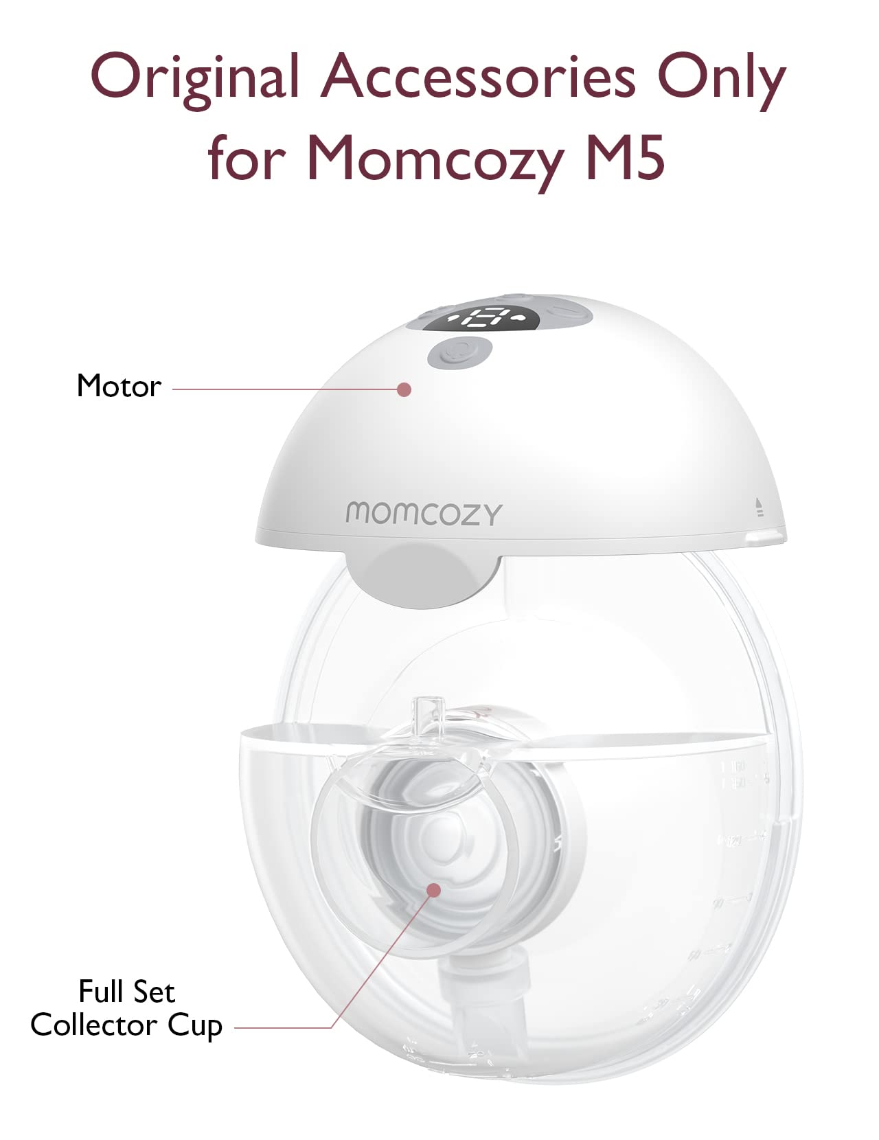 Momcozy 24mm double-sealed flange seals securely for pumping