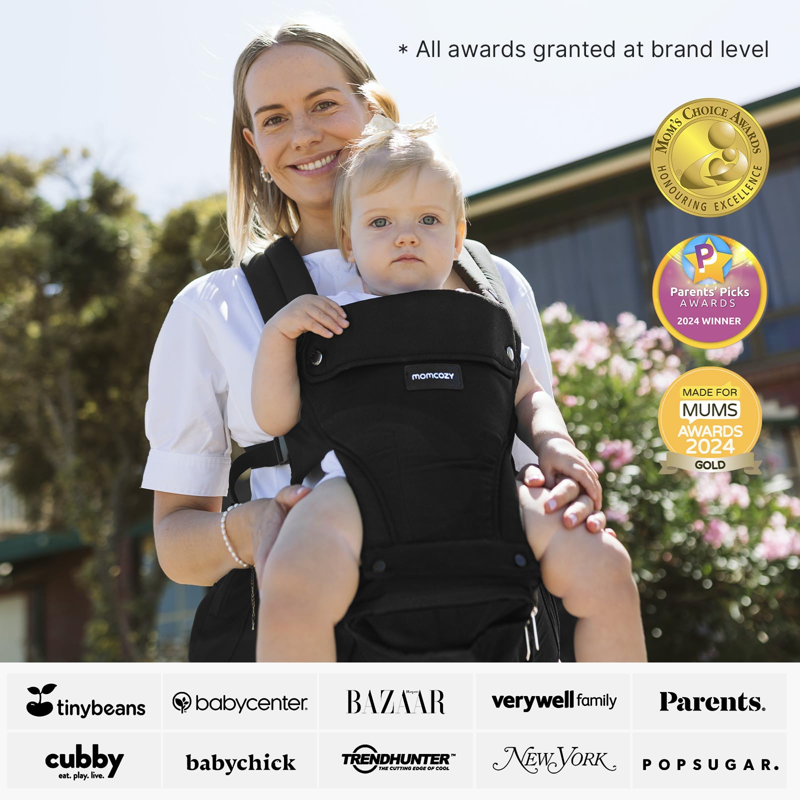 Momcozy 3D contoured waist support reduces strain during long wears.