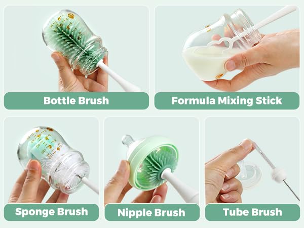 Momcozy straw brush enables deep cleaning of narrow straws