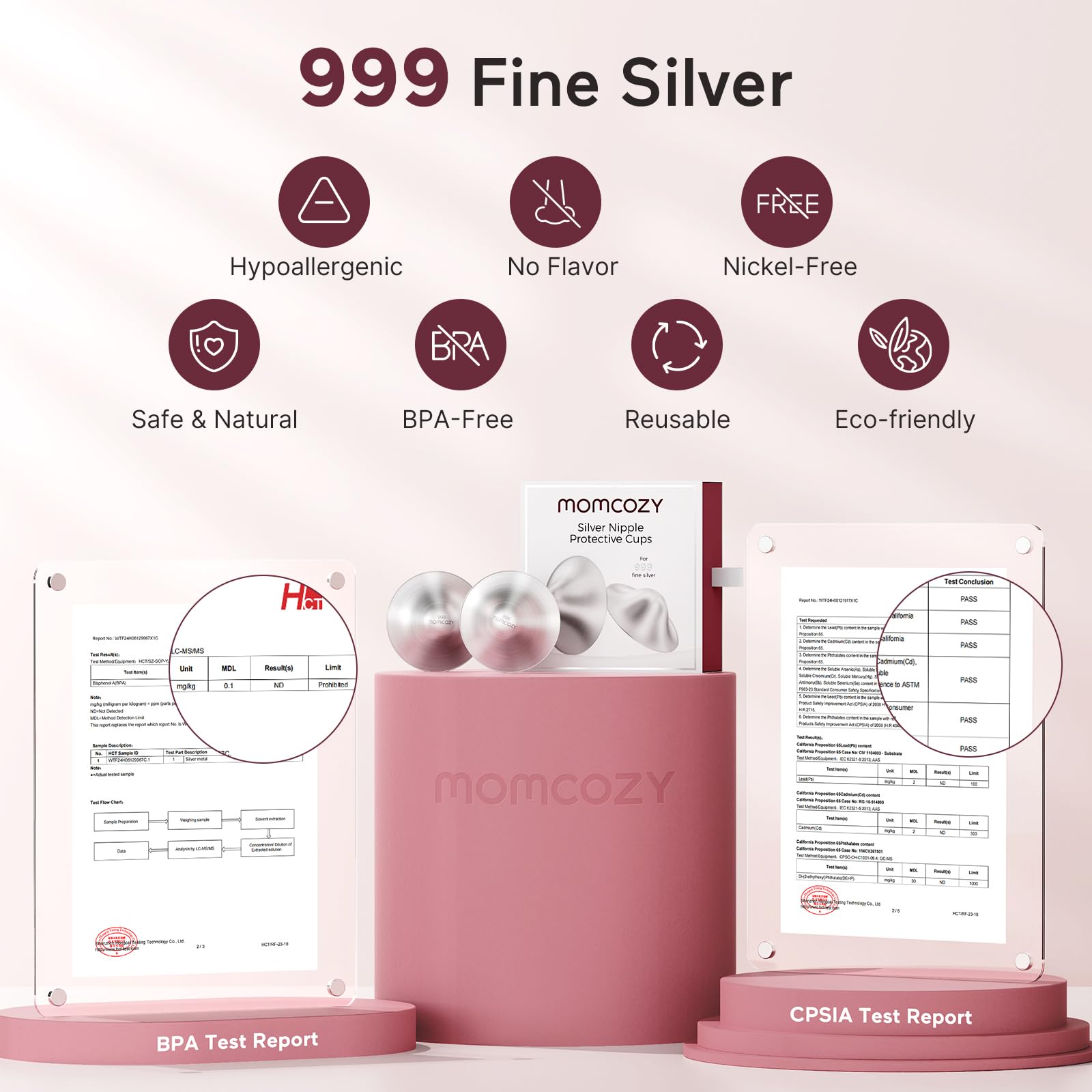Momcozy 999 Silver Nursing Cups are easy to clean and care for daily use.