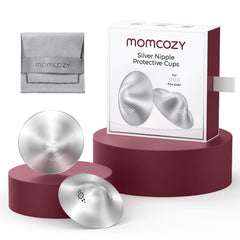Momcozy 999 silver nursing cups for daily wear with skin-friendly protection.