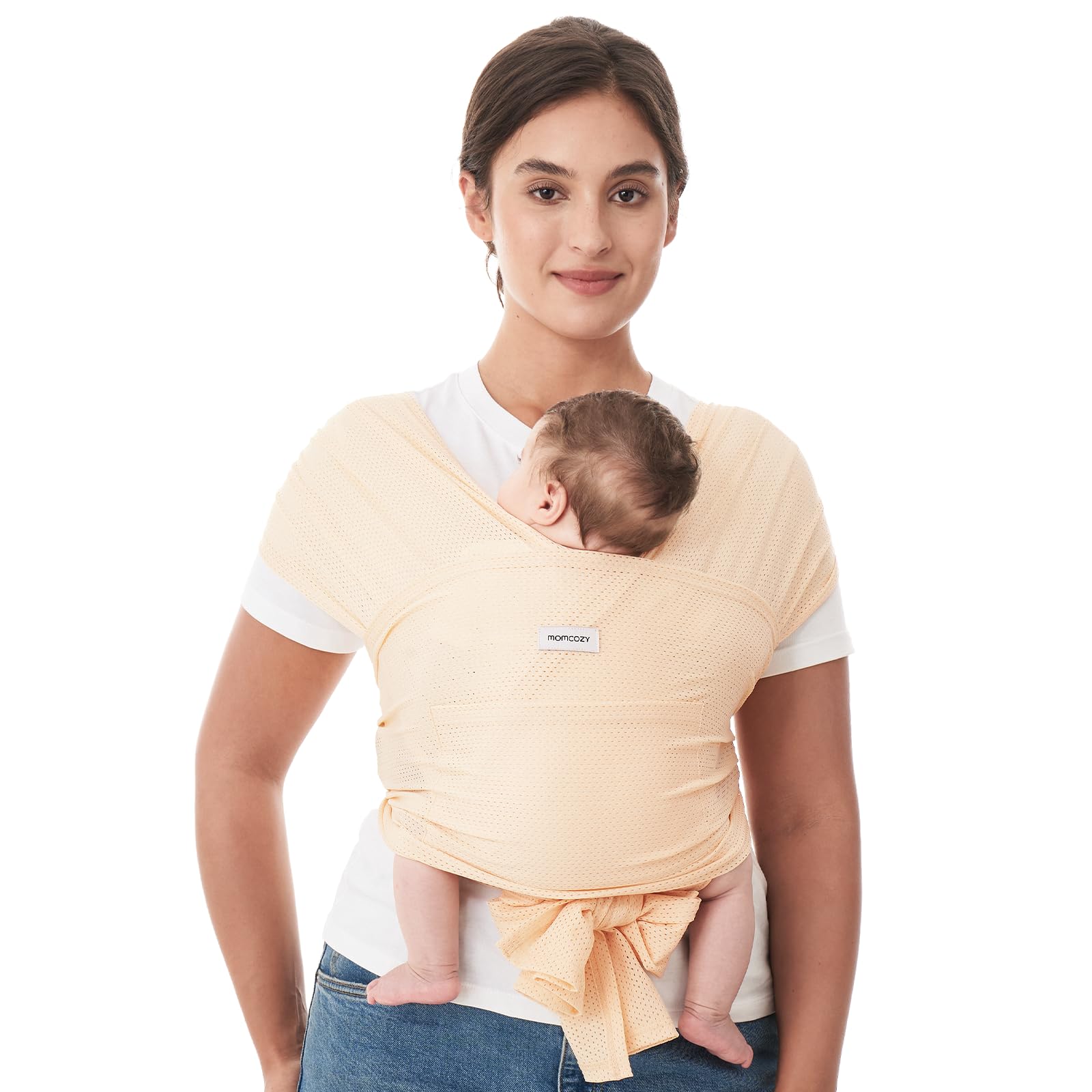 Momcozy AirMesh carrier with cooling fabric for hot summer strolls.