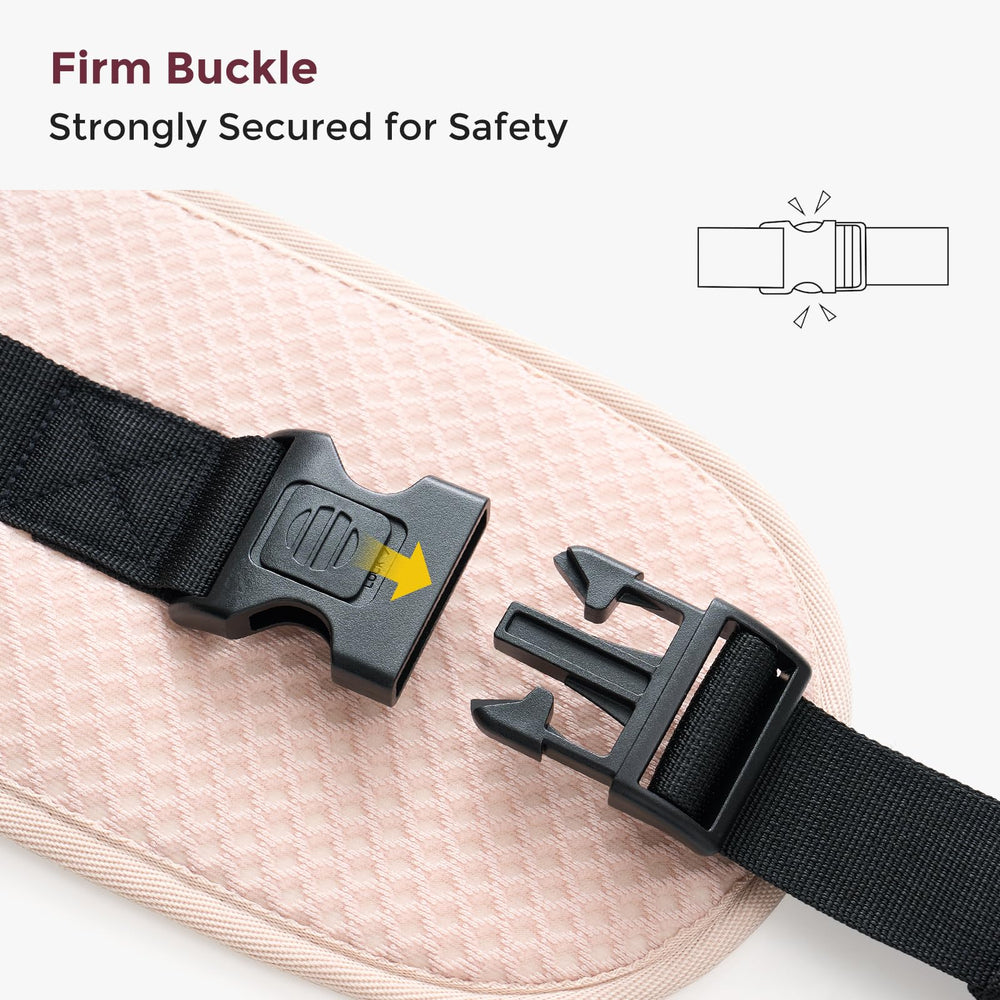 Breathable airmesh pink design complements Momcozy carrier aesthetics.