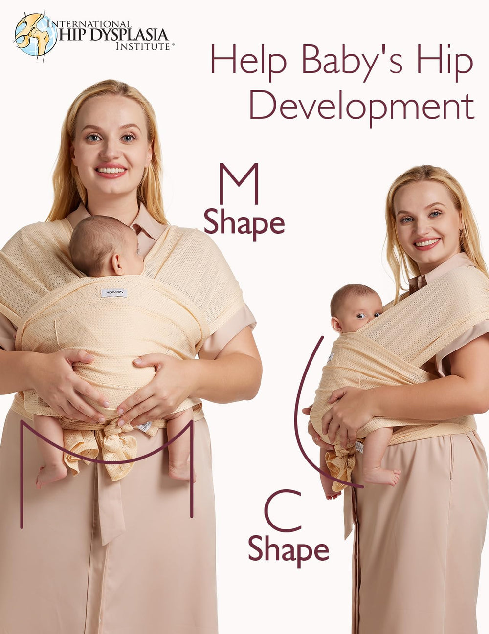 Momcozy AirMesh beige ring-adjustable design enabling quick universal sizing