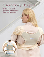 Momcozy AirMesh beige being used near water, highlighting water-friendly use