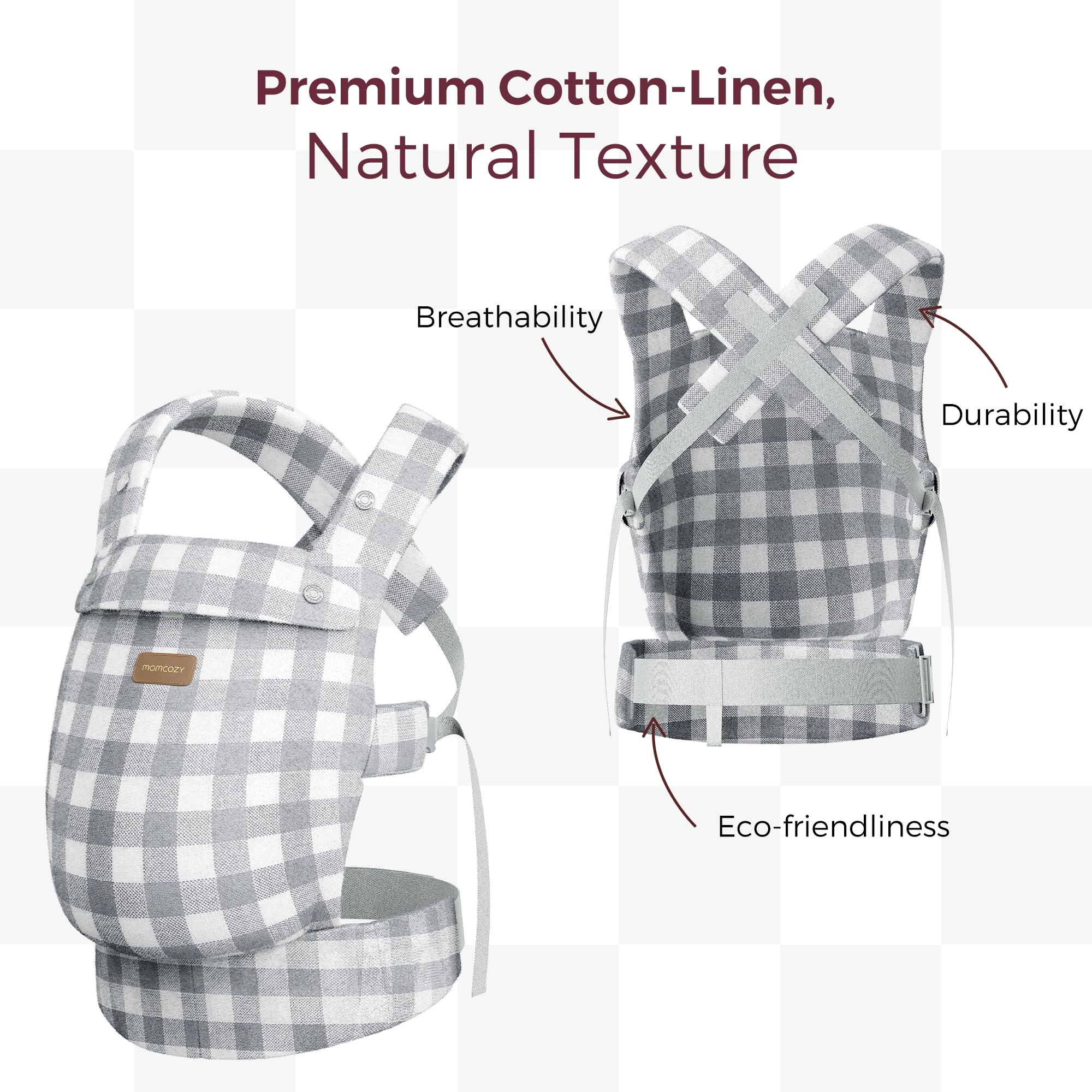 Momcozy ergonomic waist support helps reduce back strain during long wears.