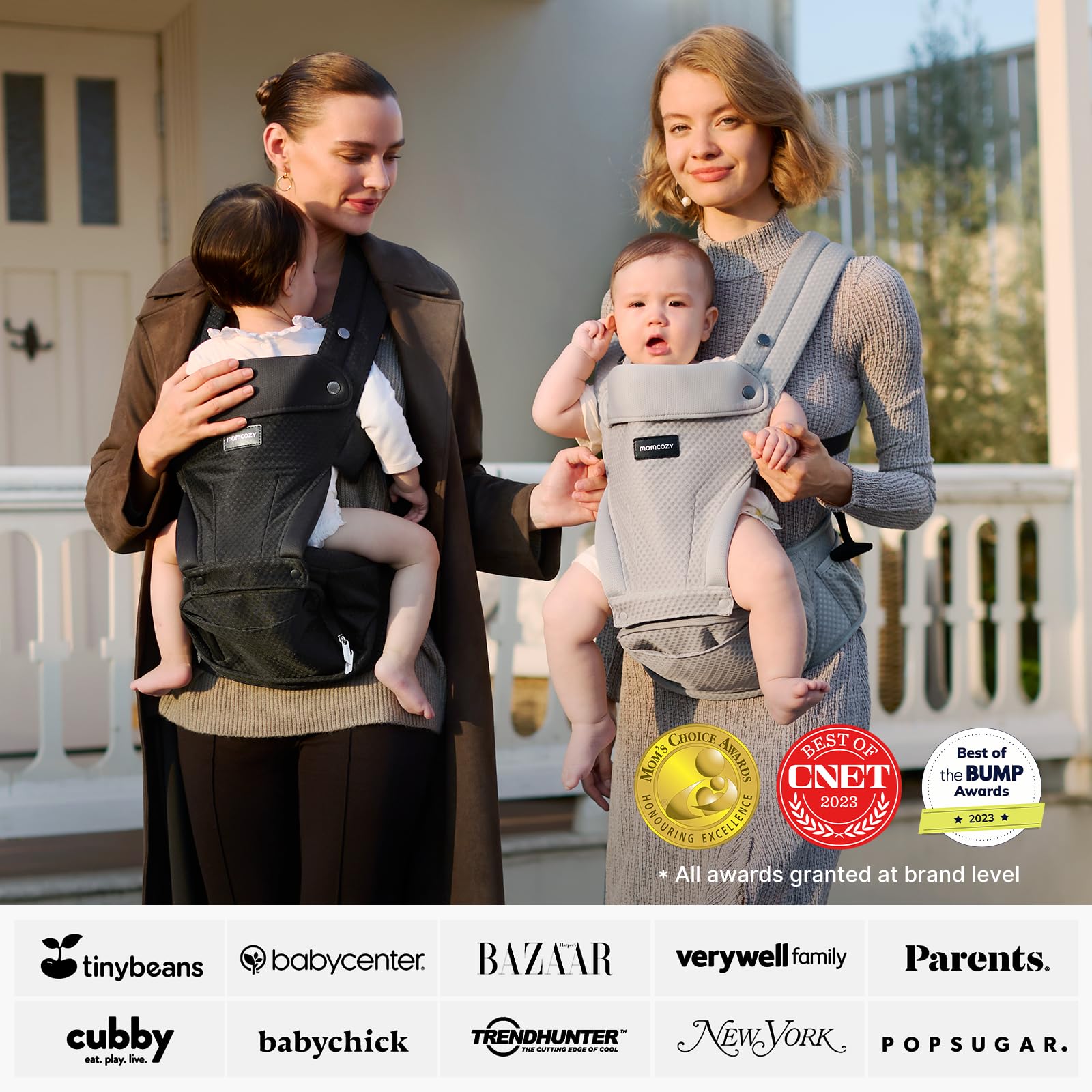 Momcozy hip-seat cushion—10mm padding eases pressure for a more comfortable ride.