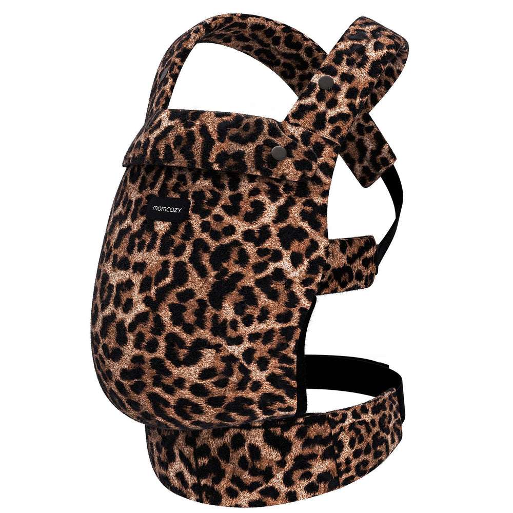 Momcozy Leopard care tips visual emphasizes lint removal and easy maintenance.