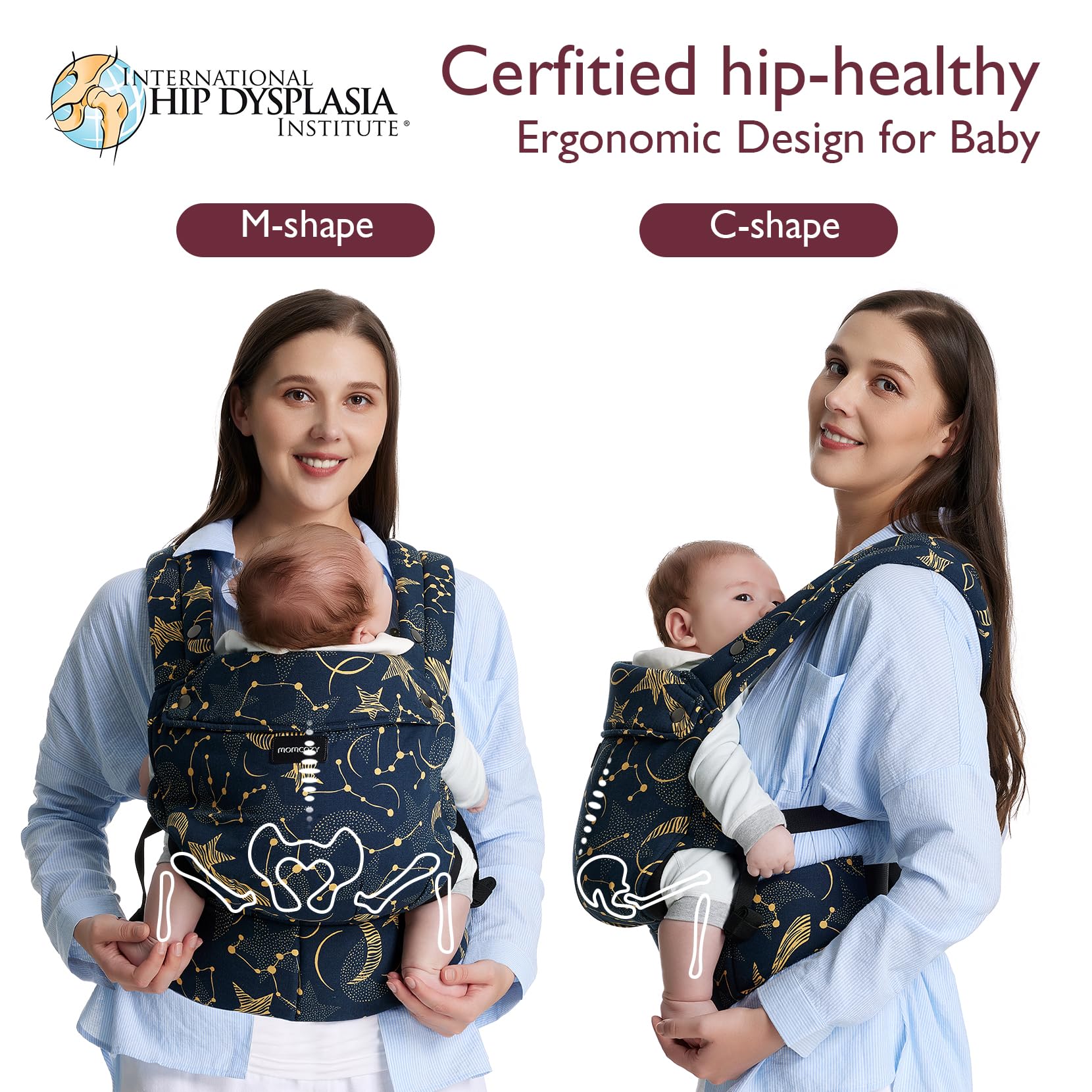 Momcozy Starry Night adjustable sizes emphasize growth-friendly fit