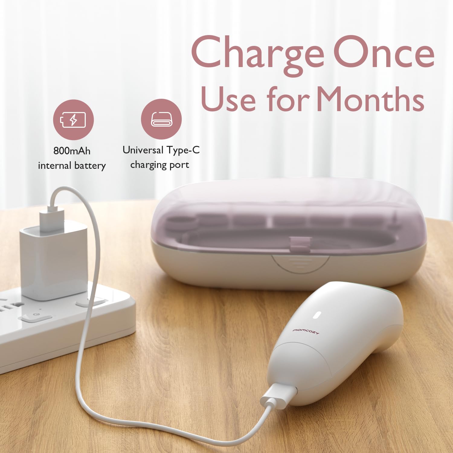 Momcozy nail file electric four speeds offers customized care for different ages