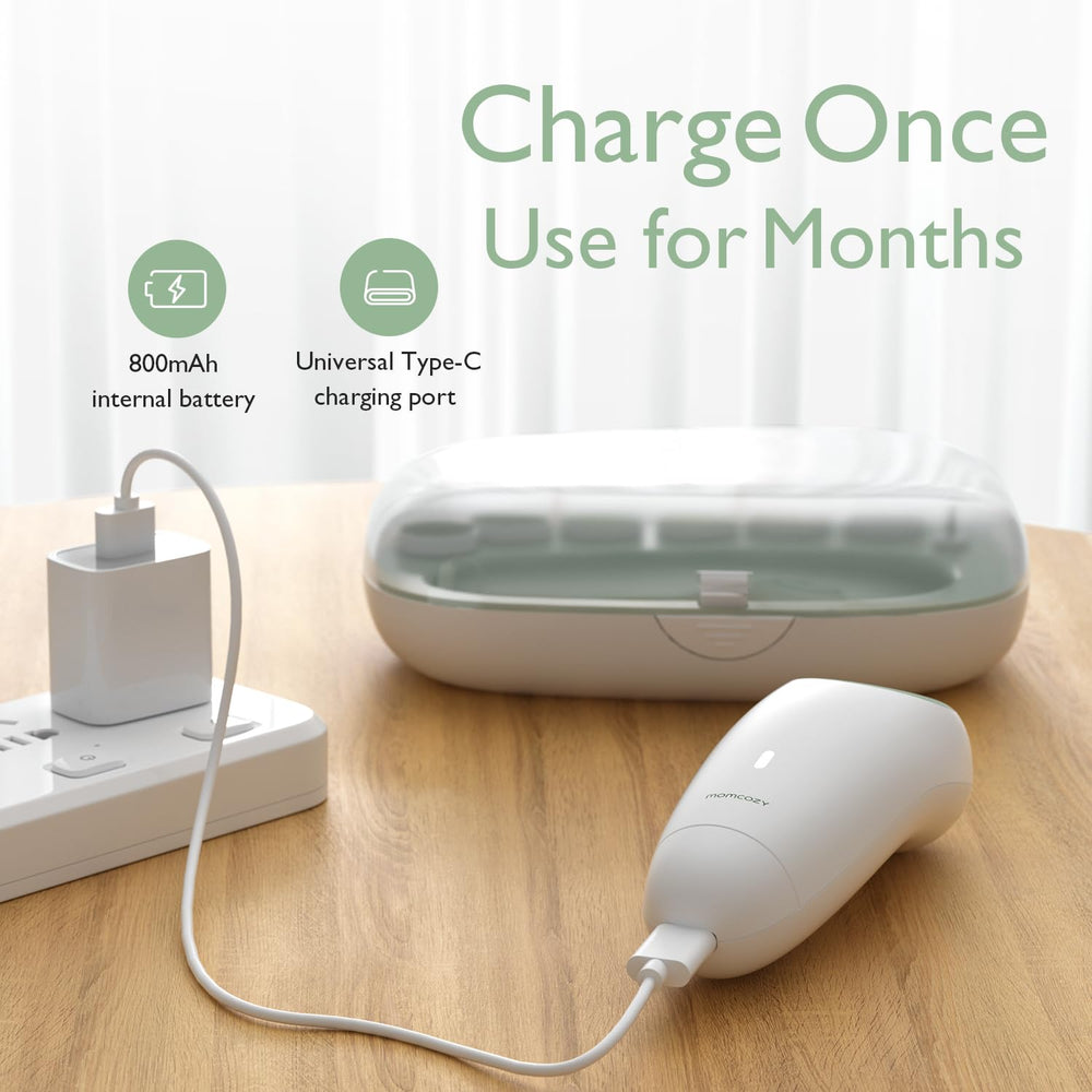 Momcozy Nail File Electric low-noise design supports peaceful nights